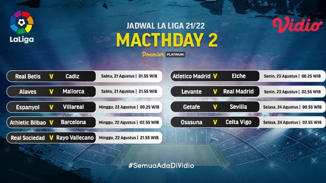 Jornada Kedua La Liga 2021/22