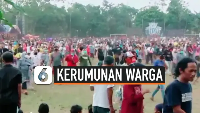 VIDEO: Ribuan Warga Subang Berkerumun Menonton Pertandingan Sepak Bola