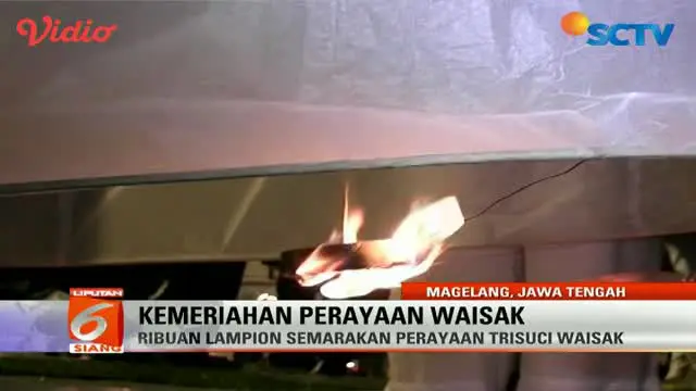 Ribuan Lampion Terangi Langit Borobudur