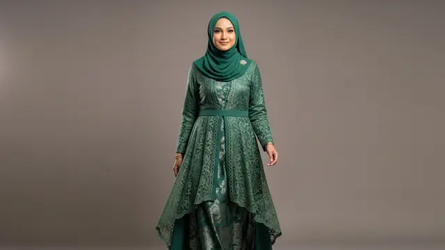Gamis Pleated dengan Sirkulasi Udara di Area Pinggang