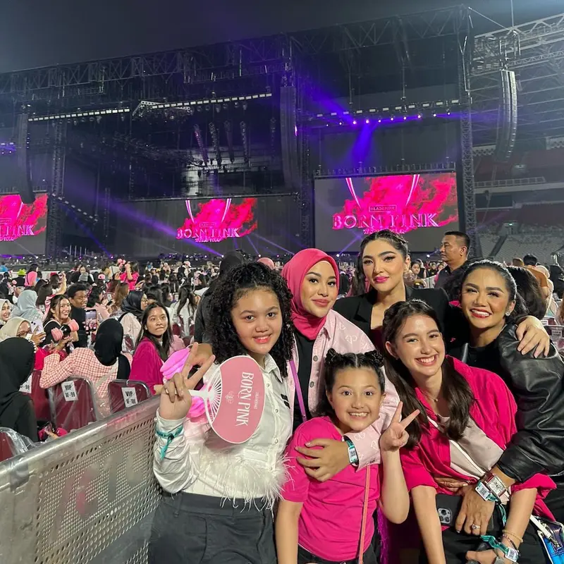 Keseruan Para Artis Nonton Konser BLACKPINK