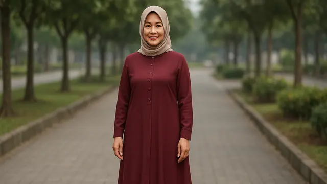 7 Model Gamis Kekinian Buat Usia 40 sampai 50 Tahun Agar Tetap Fresh dan Stylish
