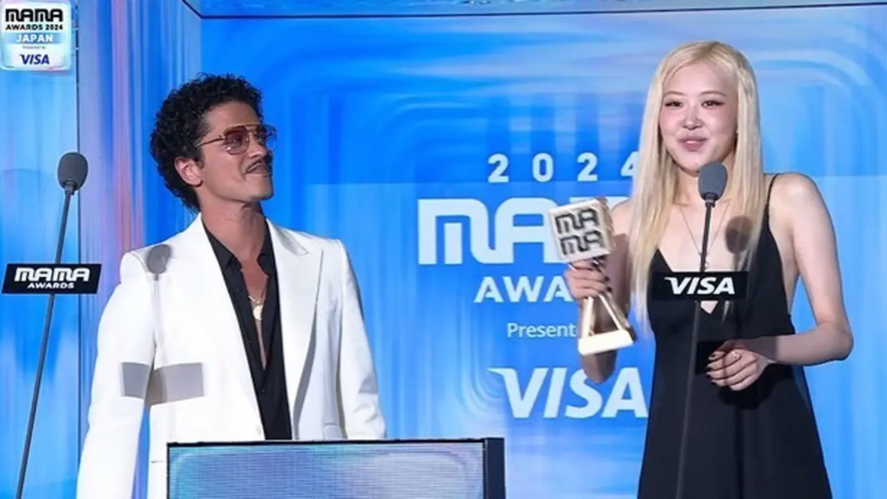 Gaya Bruno Mars dan Rose BLACKPINK bak Yin & Yang di MAMA Awards 2024,  Raih Penghargaan Global Sensation dengan Lagu 'APT'