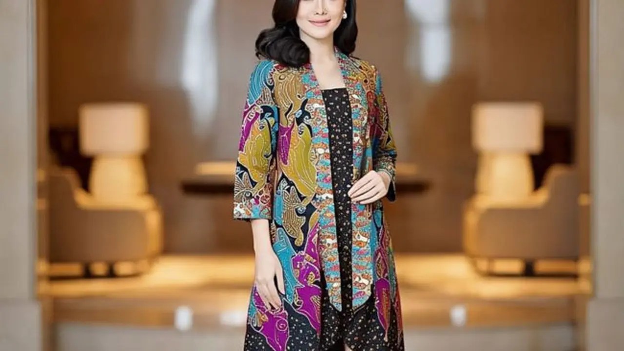 Ilustrasi Model Batik Stylish untuk Acara Resmi (Sumber Gambar: Meta AI)