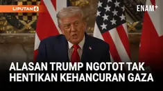 Presiden AS Donald Trump kembali membela sikap kerasnya terhadap Gaza dalam konferensi pers bersama PM Inggris Keir Starmer, Kamis (18/9).