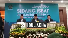 Pemerintah menetapkan 1 Dzulhijah 1440 Hijriah jatuh pada Jumat, 2 Agustus 2019. Dengan demikian, 10 Dzulhijah atau Hari Raya Idul Adha jatuh pada Minggu, 11 Agustus mendatang. Penetapan tersebut berdasarkan sidang isbat di kantor Kementerian Agama d...