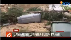Angin kencang siklon gita mencapai lebih dari 200 km per jam menyebabkan sejumlah kerusakan termasuk gedung parlemen Tonga.