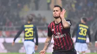 Suso mencetak dua gol dalam derby Milan, 21 November 2016. (GIUSEPPE CACACE / AFP)