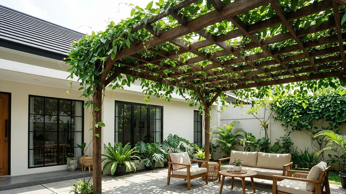 8 Desain Halaman Rumah Tanpa Tanah Terbuka yang Tetap Sejuk, Cocok untuk Teras Minimalis