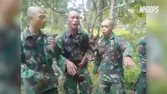Para calon prajurit TNI ini menghibur diri saat latihan dengan lakukan beatbox dan acapella.
