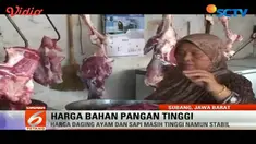 Meski tinggi, harga daging relatif stabil sehingga disyukuri oleh para pedagang.
