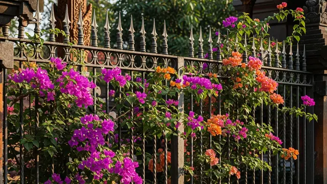 Model Pagar dengan Tanaman Berduri