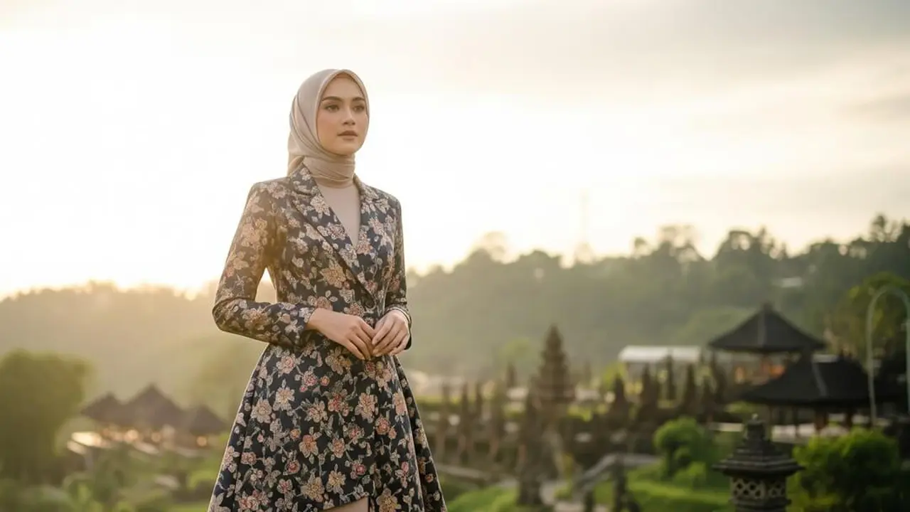 Model Gamis Blazer Asimetris untuk Look Modern dan Unik