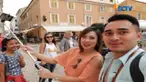 Kebiasaan warga Indonesia yang malas berjalan kaki mendadak hilang ketika tiba di negeri orang.