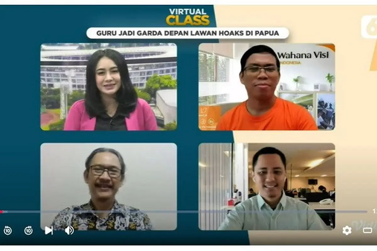 Virtual Class Liputan6.com dengan tema 'Guru Jadi Garda Depan Lawan Hoaks di Papua'