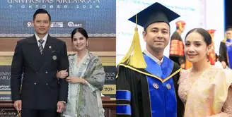 Annisa Pohan dan Nagita Slavina sama-sama dampingi AHY dan Raffi Ahmad yang terima gelar doktor. Keduanya tampil anggun dengan pilihan kebaya masing-masing [@annisayudhoyono @raffinagita1717]