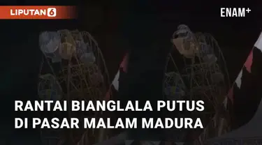 Insiden terjadi di pasar malam di Pamekasan, Madura, Jawa Timur. Rantai wahana bianglala putus saat mengangkut sejumlah pengunjung. Insiden terjadi pada Selasa (29/8/2023) dan viral di media sosial.