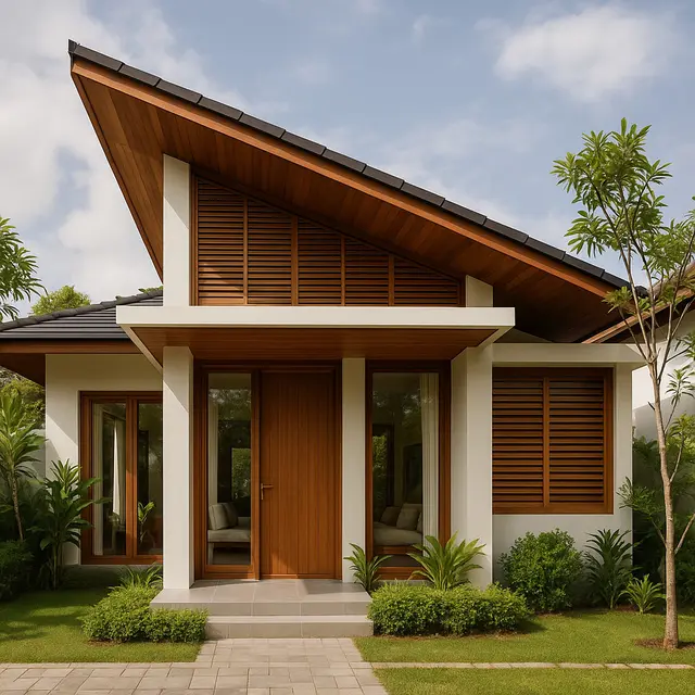 Model Rumah Sederhana 1 Lantai dengan Arsitektur Modern (Foto: ChatGPT)