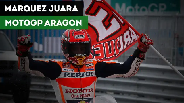 VIDEO: Marc Marquez Juarai MotoGP Aragon, Valentino Rossi Kelima