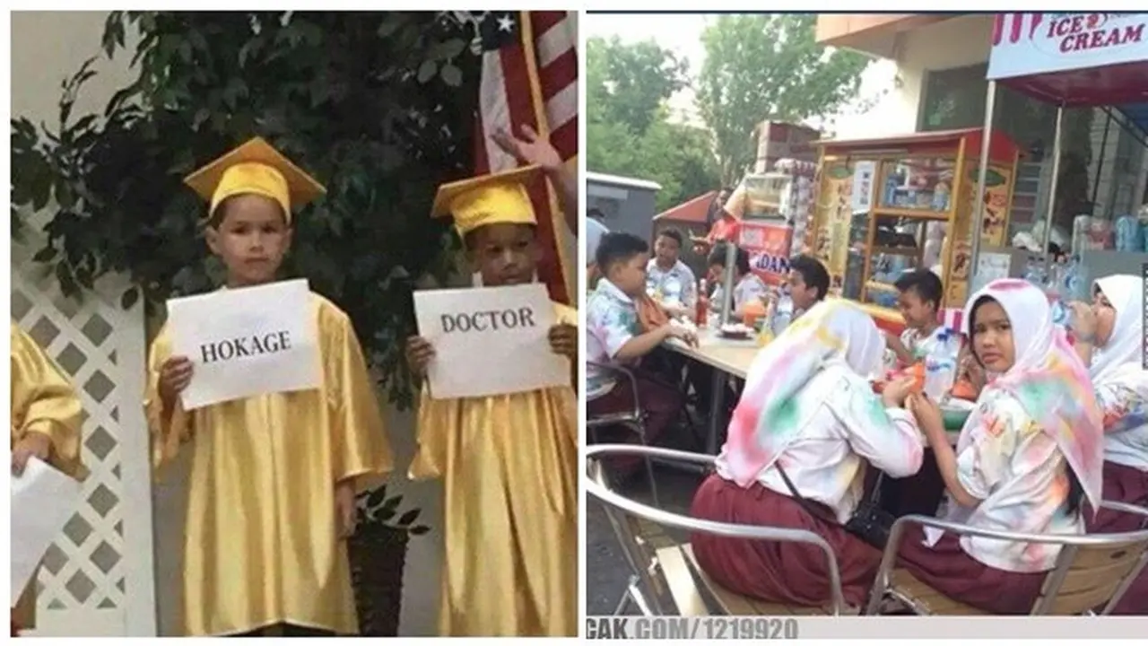 Potret Kocak Saat Anak Anak Diwisuda Ini Bikin Cengar-Cengir