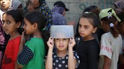 Kondisi ini terjadi setelah Israel memperketat blokade dan terus menghalangi masuknya bantuan kemanusiaan ke wilayah tersebut. (Eyad BABA/AFP)