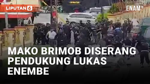VIDEO: Detik-Detik Mako Brimob Diserang Pendukung Lukas Enembe
