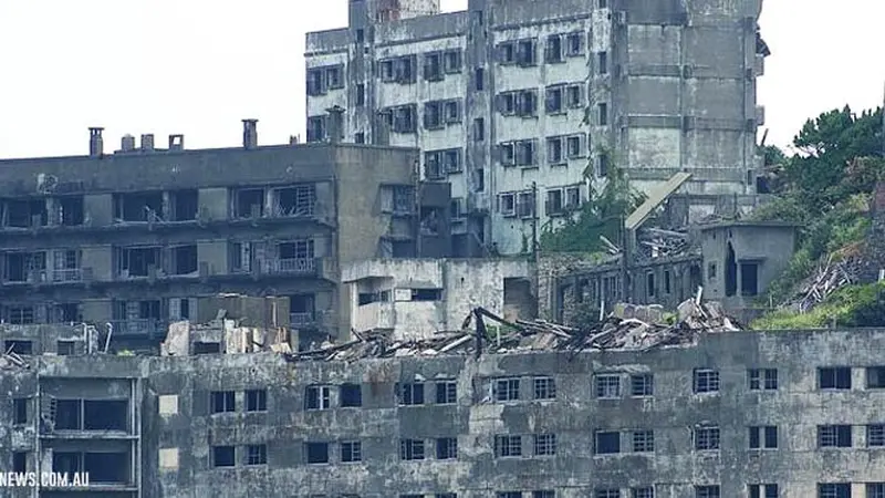 Pulau 'Hantu' Hashima. (News.com.au)