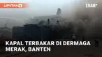 Kapal Motor Penumpang Mutiara Berkah 1 terbakar di Pelabuhan Merak, Banten pada Rabu (06/09/2023). Laporan awal terbakar diketahui pada pukul 10.50 WIB