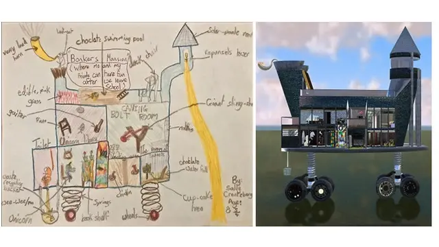 6 Potret Desain Rumah Terinspirasi dari Gambar Anak-anak, Bikin Takjub