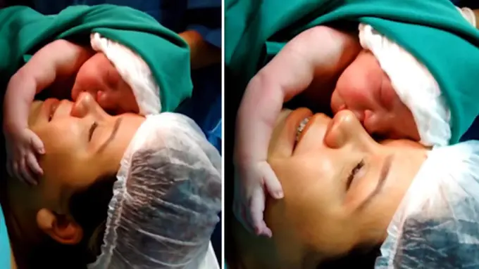 [Bintang] Baru Lahir, Bayi Ini Langsung Cium dan Peluk Ibunya