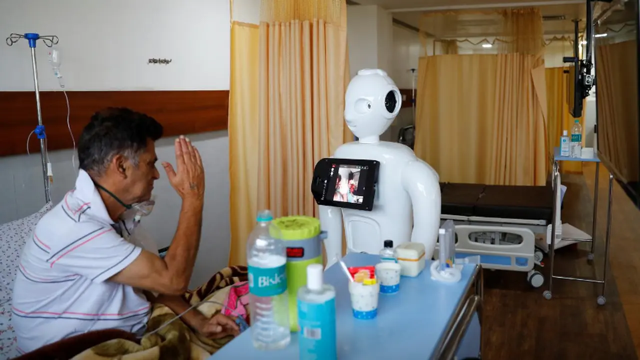 Robot "Mitra" India Bantu Pasien Covid-19 Berkomunikasi Dengan Keluarga
