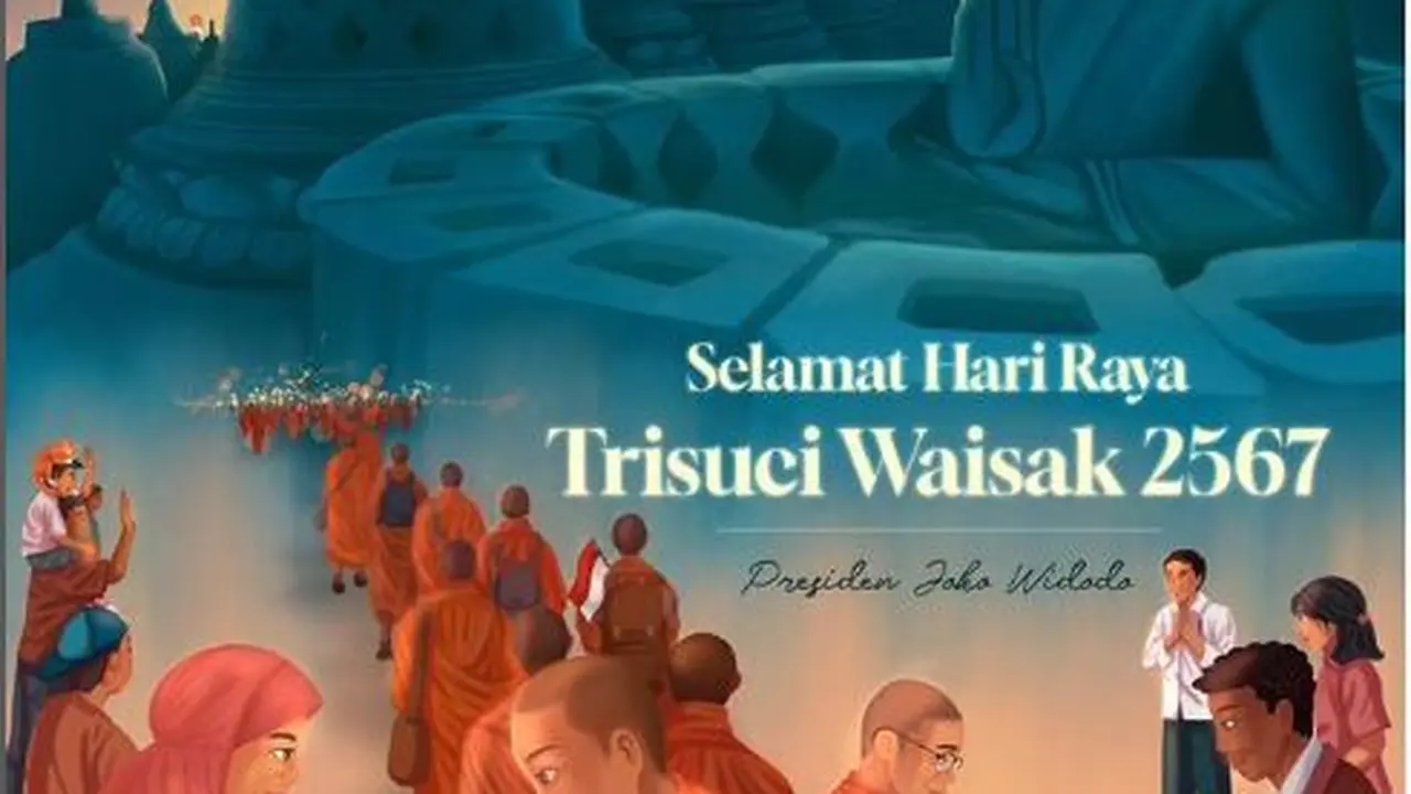 Presiden Joko Widodo atau Jokowi mengucapkan Selamat Hari Raya Waisak melalui akun Instagram pribadinya, Minggu (4/6/2023).