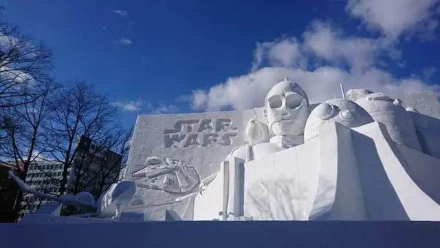 Ada Star Wars di Sapporo Snow Festival di Hokkaido, Jepang.
