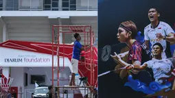 Turnamen BWF World Tour Super 500 ini akan digelar pada Selasa (20/1) hingga Minggu (25/1/2026). Tampak dalam foto, aktivitas pekerja jelang perhelatan Indonesia Masters 2026 di Istora, Kompleks Gelora Bung Karno (GBK), Senayan, Jakarta, Senin (19/1/2026). (Bola.com/Bagaskara Lazuardi)