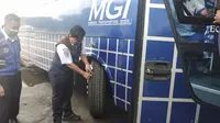 Jelang Arus Mudik Lebaran Sebanyak 98 Bus Diberikan Peringatan Ramp Check di Terminal Jatijajar Depok