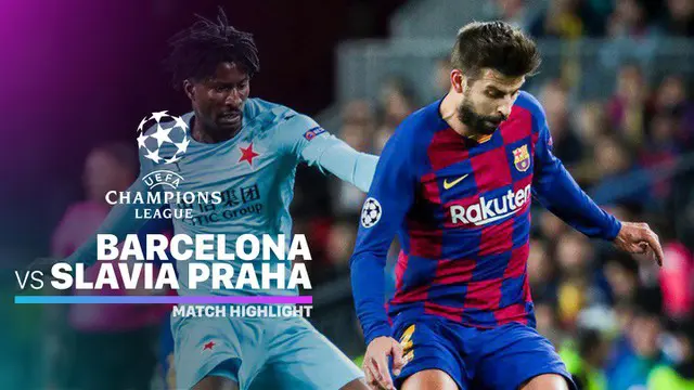 VIDEO: Highlights Liga Champions, Barcelona Vs Slavia Praha 0-0