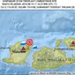 Peta gempa bumi yang kembali mengguncang Lombok Timur pada Minggu (19/8/2018). (Dok. PVMBG/Huyogo Simbolon)