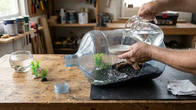 Cara Membuat Aquarium dari Galon Bekas