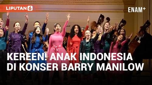 VIDEO: Bangga! Lima Anak Indonesia Tampil di Konser Barry Manilow