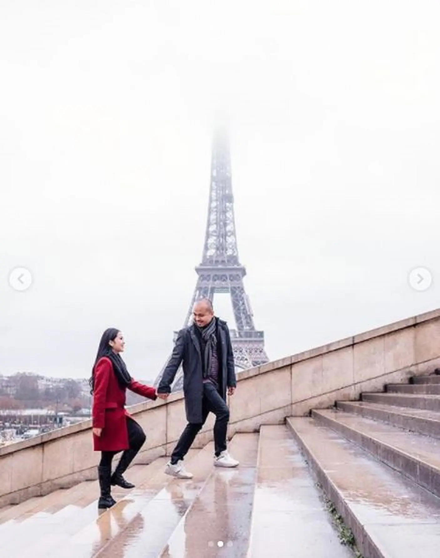 Tistha Nurma dan Afifuddin Kalla menikmati bulan madu di Prancis (Instgaram/@tisthanurma)