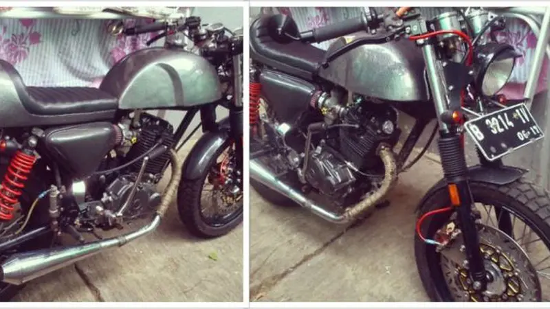 Bergaya Cafe Racer, Honda GL Lawas Tampil Segar