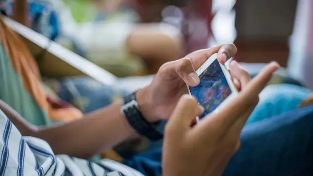 Ilustrasi bermain game