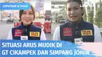 Dari GT Cikampek, Senin (25/04) volume kendaraan mulai mengalami peningkatan di malam hari untuk menghindari sistem one way maupun ganjil-genap. Sementara di Simpang Jomin, jelang pembatasan angkutan barang, jalur arteri ramai dipadati truk.