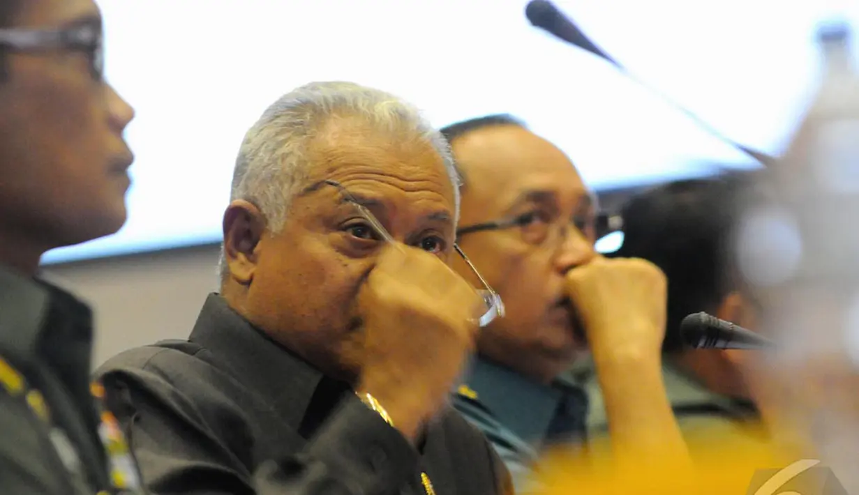 Menteri Pertahanan Purnomo Yusgiantoro menyebut RUU yang mengatur tentang hal ini sangat diperlukan agar bisa meningkatkan integritas dan kapabilitas setiap prajurit, Senayan, Jakarta, Selasa (16/9/2014) (Liputan6.com/Andrian M Tunay)