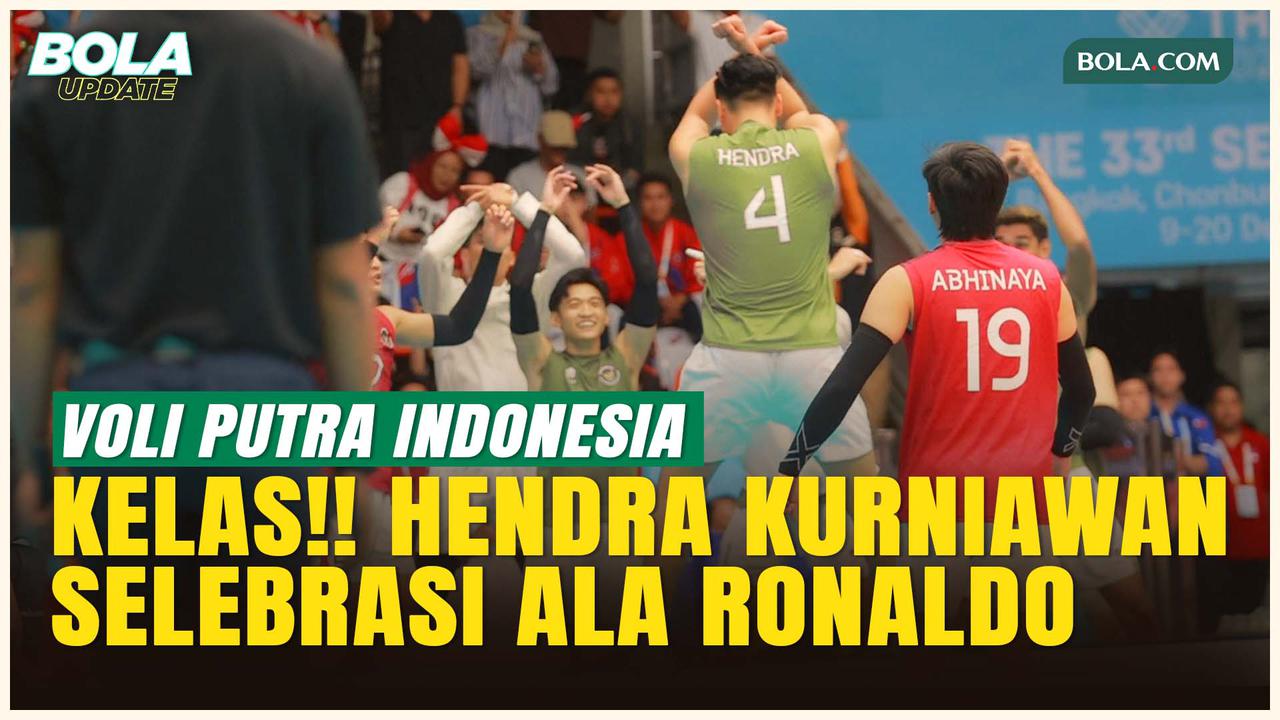 Selebrasi 'Siu' ala Ronaldo! Aksi Hendra Kurniawan Warnai Kemenangan Timnas Voli Putra atas Vietnam