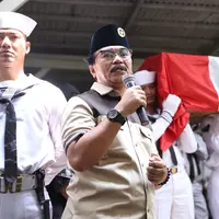 Aktor senior yang namanya melejit berkat perannya sebagai Presiden Soeharto dalam film Penumpasan Pengkhianatan G 30 S PKI (1984) menghembuskan napas terakhirnya pada Selasa (17/4/2018). (Adrian Putra/Bintang.com)