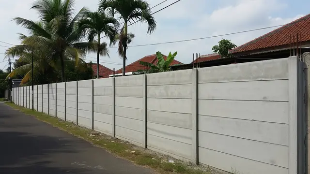 Model Pagar Beton Bertulang Anti Maling yang Super Kuat untuk Area Perumahan