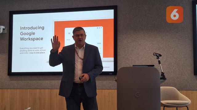 Darryl McKinnon, Director, Asia Pacific, Google Workspace di kantor Google Singapura, Selasa (17/10/2023). (Liputan6.com/Giovani Dio Prasasti)