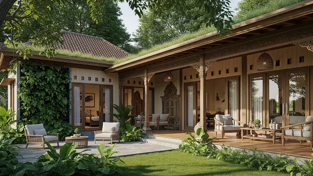 Ide Transformasi Rumah Kuno Pedesaan Jadi Tampak Kekinian/Ilustrasi AI