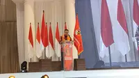 Gubernur DKI Anies Baswedan menghadiri Muswil Pemuda Pancasila (PP) di Jakarta. (Liputan6.com/Winda Nelfira)